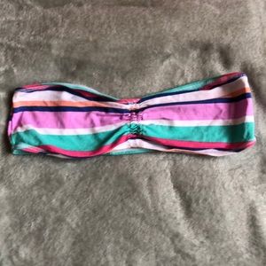 Striped strapless bralette